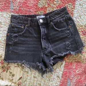 ZARA  Distressed Denim Shorts
